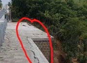 Belum Genap Sepekan Diresmikan Gubernur DIY, Salah Satu Jembatan Di Ruas Jalan Sleman-Gunungkidul Terancam Jebol